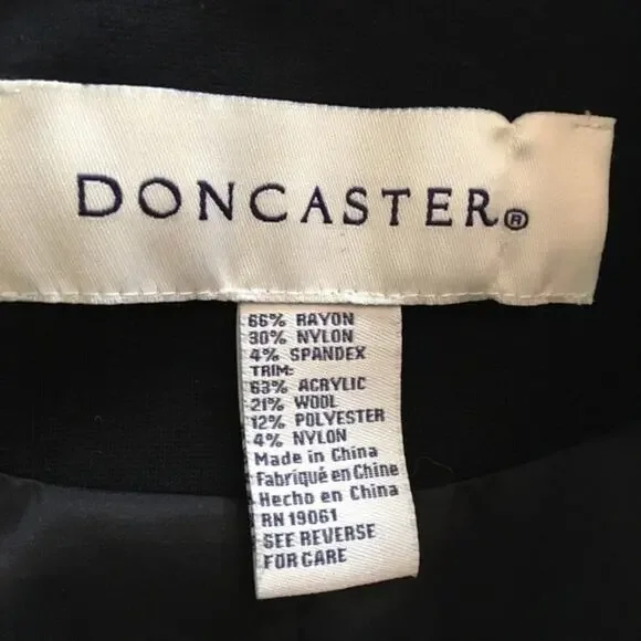 Doncaster Mixed Media Nubby Tweed Zip Jacket Small EUC - Picture 6 of 8